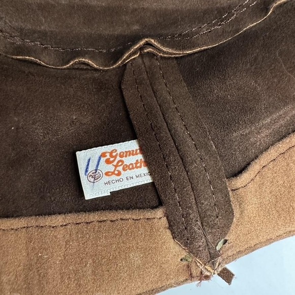 Vintage Brown Leather Cowboy Hat Western Style with Braided  Genuine Leather Hat Cowboy Fitted Brown Suede Braid Band Concho Western Festival